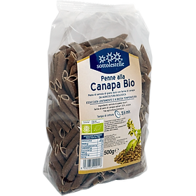 Nui ống gai dầu nguyên cám hữu cơ Sotto 500g Organic Hemp Penne