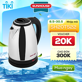 Ấm siêu tốc Inox 1.8L Sunhouse Happy Time HTD1088
