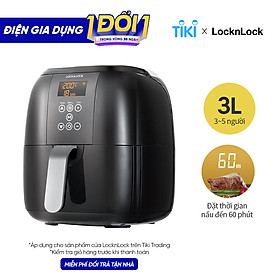 Nồi Chiên Không Dầu Điện Tử Lock&Lock ECF-300B (3 lít) - Hàng Chính Hãng