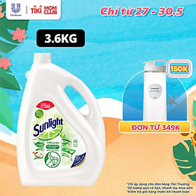 Nước Rửa Chén Bát Sunlight Thiên Nhiên Muối Khoáng & Lô Hội 3.6kg