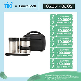 Bộ Hộp Cơm Giữ Nhiệt Thép Không Gỉ Lock & Lock LHC8031SLV - Bạc