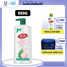 Sữa tắm detox bụi mịn Lifebuoy Dầu Tràm trà và Muối hồng 850G