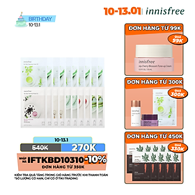 Combo 10+10 Mặt Nạ Giấy Dưỡng Ẩm Phục Hồi Da Innisfree My Real Squeeze Mask 20ml - 278002044
