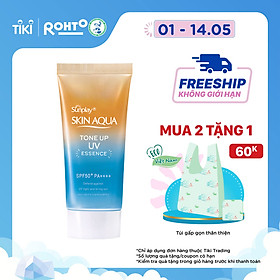 Tinh chất chống nắng nâng tông dành cho da khô/ thường Sunplay Skin Aqua Tone Up UV Essence (Latte Beige) (hiệu chỉnh da trong mướt, đều màu) (50g)