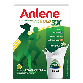 Hình ảnh Review Sữa Bột Anlene Gold Movepro 3X Hương Vanilla (Hộp Giấy 1,2kg)