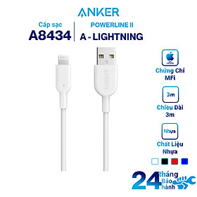 Mua Dây Cáp Sạc Lightning Cho iPhone Anker PowerLine II 3.0m - A8434 - Hàng Chính Hãng