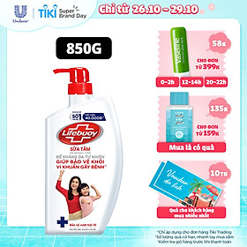 Sữa tắm 850g Lifebuoy Sạch khuẩn Bảo vệ khỏi 99.9% vi khuẩn gây bệnh tốt