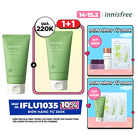 Sữa rửa mặt làm sạch từ trà xanh đảo Jeju Innisfree Green Tea Foam Cleanser 150g