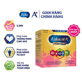 Sữa bột Enfamil A+ NeuroPro 2 với 2’-FL HMO cho trẻ từ 6 –12 tháng tuổi– 2.2kg