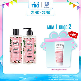 Combo Sữa Tắm + Sữa Dưỡng Thể Love Beauty And Planet Làm Sáng Da (400ml/Chai)
