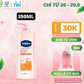 Sữa Dưỡng Thể 350Ml Vaseline Dưỡng Ẩm Sáng Da Chống Nắng Spf24Pa++ Sun + Pollution Protection Bảo Vệ Da Tới 4H Với Spf 24 Pa++