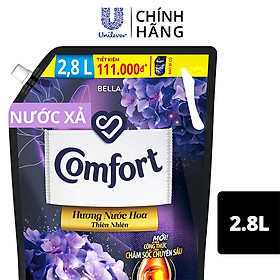 Nước Xả Vải Comfort Giữ Màu & Bền Vải Một Lần Xả Hương Bella túi 2.8L