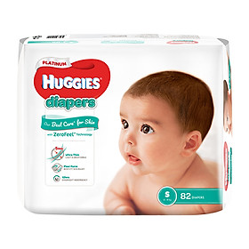 Tã Dán Siêu Cao Cấp Huggies Platinum size S82 - 82 Miếng (4 - 8kg)