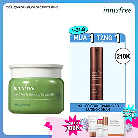 Kem dưỡng ẩm từ trà xanh đảo Jeju Innisfree Green Tea Balancing Cream EX 50ml - NEW