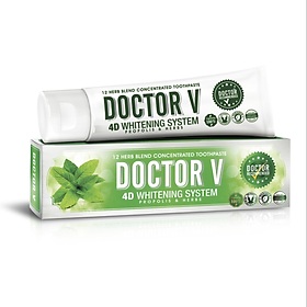 KEM ĐÁNH RĂNG 100% THẢO MỘC DOCTOR V 85g - Cam Kết 99% Hết Ê Buốt Răng - Sản Phẩm Có Thể Sử Dụng Cho Phụ Nữ Sau Khi Sinh, Người Ăn Chay, Trẻ Em Từ 6 Tuổi Trở Lên, Nguồn Gốc Thành Phần Tự Nhiên.
