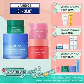 Combo 4 mặt nạ giúp tẩy tế bào chết và làm căng mịn da Laneige Mini Mask Collection