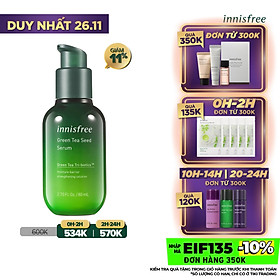 Tinh chất dưỡng ẩm cô đặc từ trà xanh và dầu hạt trà xanh tươi Jeju Innisfree The Green Tea Seed Serum 80ml - NEW