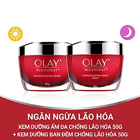 Combo Kem Dưỡng Da Olay Regenerist Tái Tạo Và Phục Hồi Da Lão Hóa