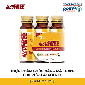 Nước uống giải rượu, thải độc gan Alcofree lốc 3 chai x 50ml