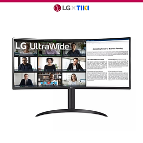 Màn hình LCD LG 34WR55QC-B 34" (VA/WQHD (3440x1440)/5ms/100Hz/300cdm2/Cong) - Hàng chính hãng