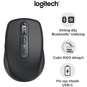 Chuột không dây bluetooth Logitech MX Anywhere 3 - Hàng Chính Hãng