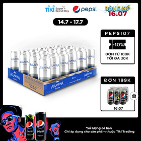 Thùng 24 Lon Nước Uống Có Gas Aquafina Soda (320ml/Lon)
