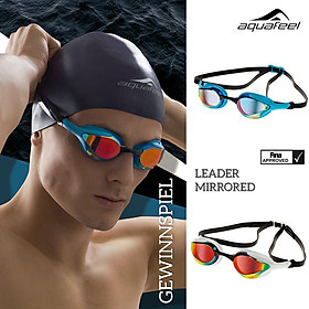 Kính bơi chuyên nghiệp nhập khẩu từ Đức Aquafeel dòng "Leader Mirrored" siêu nhẹ (32g), đạt tiêu chuẩn chất lượng Châu Âu, thiết kế dành cho thi đấu đỉnh cao, phù hợp cho người lớn, trẻ em nhiều độ tuổi Free Size