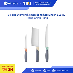 Bộ dao Diamond 3 món đóng hộp Elmich EL8410 - Hàng Chính Hãng