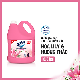 Nước Lau Sàn Sunlight Tinh Dầu Thảo Mộc Hương Hoa Lily 3.8kg