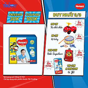 Chuỗi cửa hàng Mẹ & Bé 16 Thùng Tã quần Huggies Tràm Trà Tự Nhiên Dry Pants Mega Jumbo - Phiên bản Siêu Anh Hùng