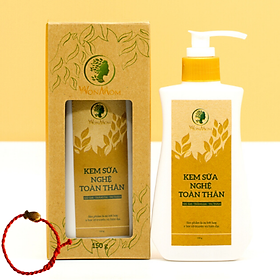 Kem Sữa Nghệ Toàn Thân Wonmom Cho Mẹ Bầu Và Sau Sinh Chai 150Gr - tặng kèm vòng Phong Thủy Cho Em Bé