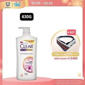 Dầu Gội đầu Clear Hoa Anh Đào Băng Lạnh Cho Tóc Thơm Mát Suốt 24 Giờ 630g