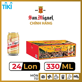 Thùng 24 Lon Bia SAN MIGUEL Pale Pilsen 330 ml
