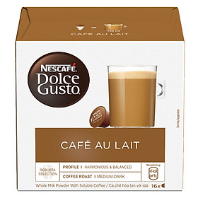 Hộp 16 Viên Nén Cà Phê Sữa Nescafe Dolce Gusto - Café AuLait 144g