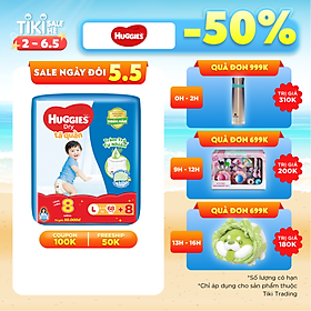 Tã Quần Huggies Dry Tràm Trà Tự Nhiên Gói Cực Đại L68 (68 miếng) + Tặng 8 miếng