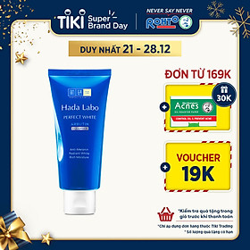 Kem Rửa Mặt Dưỡng Trắng Hada Labo Perfect White Cleanser 80g