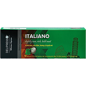 Cà phê viên nén Delipresso Italiano 10 viên x 6g - Viên nén cà phê