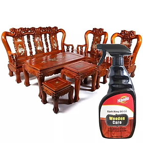 Mua Combo 2 chai Xịt làm sạch và đánh bóng đồ gỗ 600ml bao bì chai đen và vàng ( Giao ngẫu nhiên bao bì)