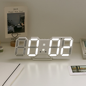 Mua Đồng hồ MUNTY LED trắng hiện thị đa chức năng trang trí nhà cửa  quán cafe