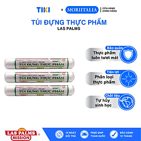 Túi đựng thực phẩm Laspalm tự hủy an toàn tiện lợi TDTP30006842, TDTP40006828, TDTP20006835, DTP40006811 (120 túi/cuộn) nhiều size