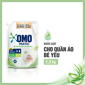 Túi nước giặt OMO Matic cho Quần áo bé yêu 2.9kg