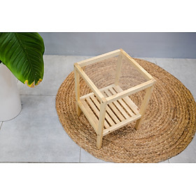 Mua KỆ GƯƠNG GỖ ĐẦU GIƯỜNG MÀU GỖ - GLASS SHELF NATURAL
