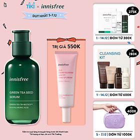 Tinh chất dưỡng ẩm cô đặc từ trà xanh và dầu hạt trà xanh tươi Jeju Innisfree The Green Tea Seed Serum 80ml - NEW