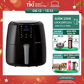 Nồi Chiên Không Dầu Điện Tử Lock&Lock EJF357BLK (5.2 Lít) - Hàng Chính Hãng