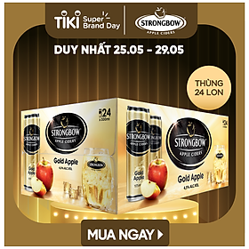 Thùng 24 Lon Cao Strongbow Vị Táo Nguyên Bản (330ml / Lon)