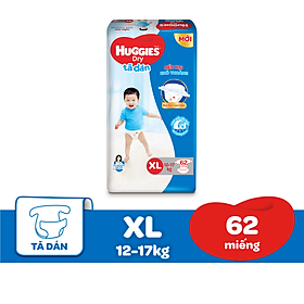 Mua Tã Dán Huggies Dry Gói Cực Đại XL62 (62 Miếng) - Bao Bì Mới