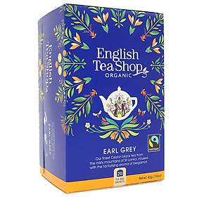 Trà Organic Earl Grey hiệu English Tea Shop (20 gói)