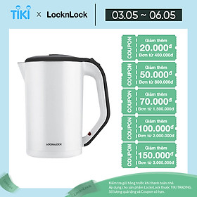 Bình Đun Siêu Tốc 2 lớp Lock&Lock EJK738WHT (1.7L) - Trắng - Hàng chính hãng