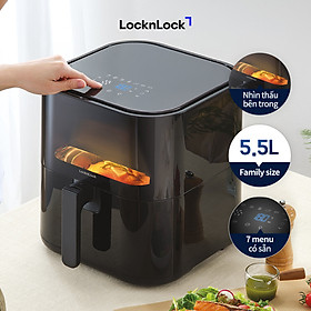 Nồi Chiên Không Dầu Locknlock Visible Air Fryer CUBE EJF996BLK (5.5 Lít) - Hàng Chính Hãng