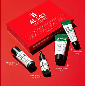 Bộ Kit 4 Sản Phẩm Dưỡng Da Làm Giảm Mụn Some By Mi AHA-BHA-PHA 30 Days Miracle AC SOS Kit